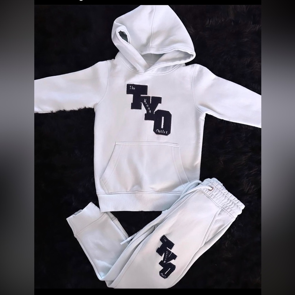 Baby Blue Hoodie and Sweatpants Set